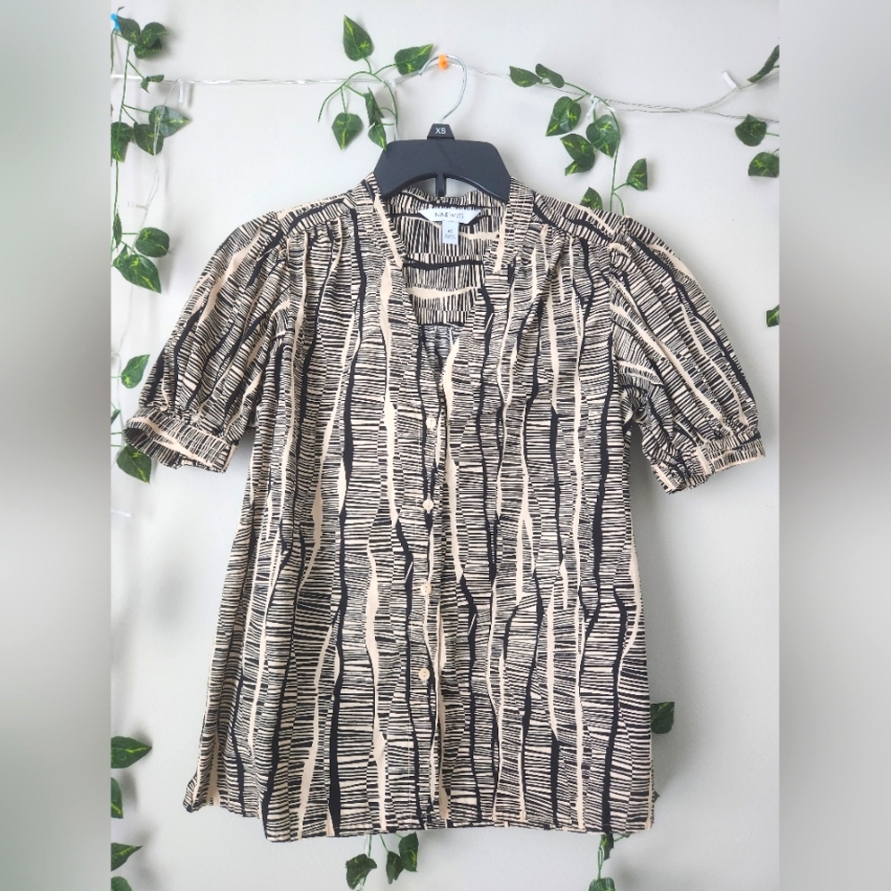 Nine West Short-Sleeve Dress Blouse